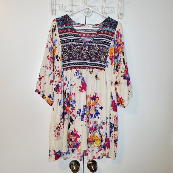 Umgee| Boho style mini dress size Large - Picture 3 of 13